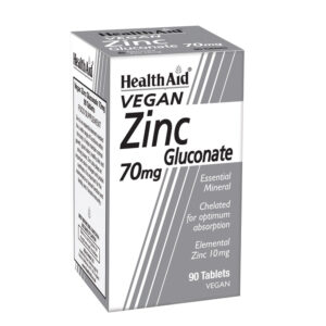 Health Aid Zinc Gluconate 70mg 90 Tαμπλέτες